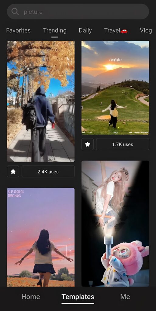 Wink Mod APK Video Template